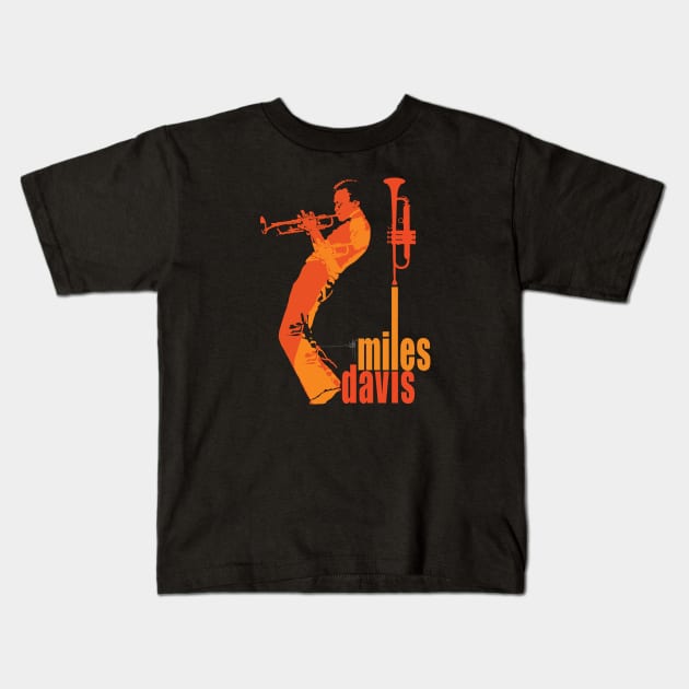 Miles Davis 'The Legend' Kids T-Shirt by Jun Pagano